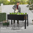 Best Choice Products 48x24x30in Galvanized Raised Garden Bed, Metal Elevated Planter Box, Vegetable Garden for Backyard, Patio, Balcony - Black by GreenHaven Gardens