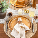 GBHOME Ceramic Dinnerware Sets for 4, 12 Pieces Stoneware Plates and Bowls Sets, Scratch Resistant Dishes, Dishwasher & Microwave Safe, Reactive Glaze-Amber by CozyNest Decor