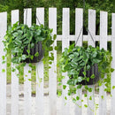 YIKUSH Planters for Outdoor Plants 2 Pack Black Plant Pots with Drainage Hole and Absorbing Tray Hanging Planters for Indoor Plants (12 inch, 3 Hooks) by GreenHaven Gardens