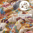 100% Muslin Throw Blanket for Couch, Butterfly and Floral Double Embroidery Fall Throw Blanket 60"x80" for Sofa, Chair, Woven Cotton Reversible Mexican Blanket by CozyNest Decor