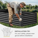 YITAHOME 6x3x1.5ft Large Raised Garden Bed Kit, Galvanized Metal Planter Box with Gloves, Ground Nails, Support Rod, Outdoor Above Ground Planters for Plants Vegetables Flowers, Black by GreenHaven Gardens