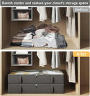 2-Pack Under Bed Storage Containers, 8 Inches Tall Underbed Clothes Storage Organizer Bin with Sturdy Sidewalls/Bottom, Under the Bed Storage Bags 2 Storage Bins, Black by CozyNest Decor