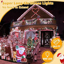 Ollny Christmas Lights Outdoor 800LED 262FT, Red and White Plug in Fairy Lights with Remote, 8 Modes Waterproof Timers Dimmable LED String Lights for Indoor House Outside Bedroom Patio Balcony by GreenHaven Gardens
