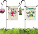 XDW-GIFTS Garden Flag Stand, Sturdy 2-Pack Flag Pole Holder with Shepherd Hook for Yard Decorations Outdoor Garden Flag Holder for 14''x20'' Flags 45 in Heavy Duty Yard Flag Post Stake (Without Flag) by GreenHaven Gardens
