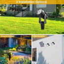 Solar Spot Lights Outdoor, 2 Pack Solar Landscape Spotlights IP65 Waterproof 9.8ft Cable, Auto On/Off Outdoor Wall Lights for Garden Yard Driveway Porch Walkway Pool (3000K Warm White) by GreenHaven Gardens