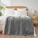 Snuggle Sac Heather Black Throw Blanket for Couch 50x70 inches, Super Soft Warm Blankets Cozy Knit Fuzzy Plush Lightweight Oversized Throws for Sofa, Bed, Camping, Picnic, Black, 50" x 70" by TinyTreasures Baby Boutique