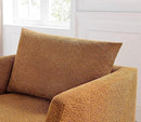 Oversized Accent Chair Modern Boucle Armchair for Living Room- 37" Wide Accent Chair with Solid Wood Legs, Curry Upholstered Lounge Chair for Bedroom & Office, Cozy Reading Chair (Easy Assembly) by CozyNest Decor