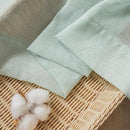 FMFUNCTEX Linen Sheer Curtains for Bedroom, Sage Green Curtains 96 inches Long for Living Room, Farmhouse French Flax Blend Window Draperies, Rod Pocket 2 Panels Set by CozyNest Decor