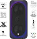 Altec Lansing Shockwave 200 Wireless Party Speaker 180W Bluetooth Speaker with a Long Lasting 12 Hour Battery, Multi LED Party Modes, Multiple bass Boost Modes, Party Sync, AM/FM Radio by TinyTreasures Baby Boutique