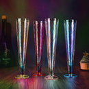 Tall V Shaped Multicolor Beautiful Champagne Flutes 10 Stemmed Set Of 4 10 5 Oz Irid by The Wine Savant