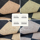 Lahome Checkered Round Rugs 6ft, Outdoor Patio Easy Jute Rug Indoor Outdoor Circle Carpet, Farmhouse Nature Non Shedding Non Slip Washable Black Carpet for Living Room Entry Deck by CozyNest Decor