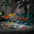 Champagne Coupes 12OZ By Colorful Champagne Glasses Prosecco Mimosa Glasses Set Cock by The Wine Savant