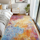 Kelarea Living Room Rug, 4x6 Modern Abstract Washable Rugs, Colorful Soft Non Slip Low Pile Carpet, Stain Resistant Rugs for Bedroom, Dining Room, Nursery, Home Office by TinyTreasures Baby Boutique