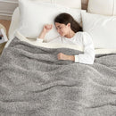 Snuggle Sac Oversized Grey Blanket Twin XL 66X90 for Bed, Reversible Super Soft Warm Cozy Knit Fuzzy Plush Blankets, Heather Dark Grey, 66x90 inches by TinyTreasures Baby Boutique
