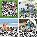 Picnic Blankets Waterproof Foldable, Extra Large 79"x79" Beach Blanket Waterproof Sandproof, 3-Layer Polyester Portable Outdoor Picnic Mat Essentials for Park, Camping Travel, Grass Lawn-Spiral Design by TinyTreasures Baby Boutique