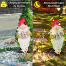 Joliyoou Solar Garden Statue Outdoor Decor, 10.2" H Resin Gnome with Watering Can & Solar Fairy Lights, Waterproof Standing Gnome Figurine for Lawn Yard Pathway Patio Front Door Decoration by CozyNest Decor