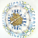 The Gears Clock Wall Clock Italy Collection with Moving Gears (Ravello, 36 inch Round) by CozyNest Decor