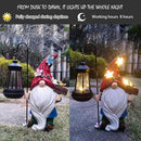 Solar Garden Gnomes Statue with Succulent and 4 LED Lights - Solar Lantern Gnomes Decorations for Yard Outdoor gnome Decorations for Garden, Patio Gnome Gifts for Mom by CozyNest Decor