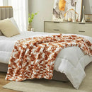 Amélie Home Chunky Knit Throw Blanket for Couch, Soft Chenille Crochet Blanket for Sofa, 50"x60", Space-Dyed Burnt Orange by CozyNest Decor