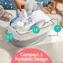 Rope Diaper Caddy - Storage for Baby and Toddler Items - Portable Cotton Organizer Easily Holds Diapers, Wipes, Clothing - Useful for Nursery, Bedroom (Gray, Regular) by TinyTreasures Baby Boutique