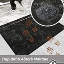 BEQHAUSE Dirt Trapper Door Mat 20"x32" Non-Slip Door Mats Washable Entryway Rugs Stain Resistant Doormat Absorbent Welcome Floor Mat for Front Back Door, Muddy Wet Shoes & Paws,Black by CozyNest Decor