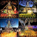 Christmas Decoration Lights, Outdoor Christmas String Lights 320 LED 11.5 Ft Waterfall Tree Lights with Big Star Topper 8 Light Modes for Christmas New Year Holiday Garden Yard Indoor Outdoor Decor by GreenHaven Gardens