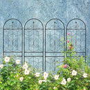 Metal Garden Trellis Rustproof Trellis for Climbing Plants Outdoor Flower Support (Black-4 Pack, 71"x19.7") by GreenHaven Gardens