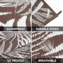 HiiARug Outdoor Rugs 9'x12' for Patios Clearance Brown Reversible Outdoor Rug, Outdoor Plastic Straw Rug RV Camping Rug Large Outdoor Mat for RV, Patio, Backyard, Deck, Picnic, Beach, Trailer, Camping by GreenHaven Gardens