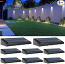 Solar Fence Lights Outdoor Waterproof IP65, 8 Pack Fence Lights Solar Powered 60 Lumens Auto On/Off Step Wall Lights Outside Decorations for Yard, Porch, Patio, Stairs, Pool, Deck, Garden-White Light by GreenHaven Gardens