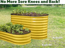 Galvanized Raised Garden Beds Outdoor // 4×2×2 ft Planter Raised Beds for Gardening, Vegetables, Flowers // Large Metal Garden Box (Yellow) // Patented Tool-Free Design by GreenHaven Gardens