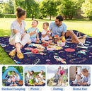 Extra Large Picnic Blanket Waterproof,80"x 80"Foldable Machine Washable Beach Blanket,Outdoor Blanket for 6-8 Adults,Suitable for Indoor Crawling,Park Beach,Camping,Hiking,Family Travel(Starry sky) by TinyTreasures Baby Boutique