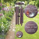 ASTARIN Custom Cardinal Wind Chimes for Loss of Lover Mom Dad, Butterfly Wind Chime Memorial Sympathy Gifts for Remembrance, Windchimes in Memory of a Loved One by CozyNest Decor