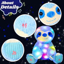 Cuteoy Light-up Singing Plush Blue Sloth LED Musical Stuffed Animal Adjustable Volume Lullaby Plushies Birthday Christmas Toy Gifts for Kids Toddler Girls, 13" by TinyTreasures Baby Boutique