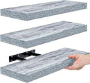 Sorbus Floating Shelves - 3 Pack 16 Inch Rustic Blue Wall Shelves for Bedroom, Kitchen, Living Room, Bathroom Shelves, Home Decor, Office - Floating Shelf for Trophies, Books, Frames, Toilet Paper by CozyNest Decor