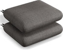 Codi Outdoor Seat Cushions for Patio Furniture 22x22 Inch, Waterproof Chair Cushion with Textured Fabric, Handles & Adjustable Straps, Fade Resistant - Set of 2, Grey by GreenHaven Gardens