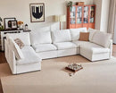 Oversized Modular Sofa Comfy Cloud Couch with Storage, Extra Deep Plush Sectional Sofa Set for Living Room, Covers Washable, Chenille, Olar (White, 6-Seater with 2 Corners, u-Shaped) by CozyNest Decor