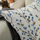 YOUR SMILE Classical Embroidery Jacquard Blue Square Decorative Throw Pillow Case Cushion Cover,12x20 inch by CozyNest Decor