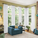 RAIN CITY White Blackout Curtains 102 Inches Long Modern Classic Back Tab Pleated Look Window Drapes for Bedroom Living Room 2 Panels 50x102 by CozyNest Decor