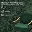 Modern Accent Chair for Living Room Bedroom Mid Century Arm Chair Upholstered Office Accent Chair Comfy Waiting Room Chair with Metal Frame, Green by CozyNest Decor