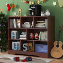Book Shelf, 8 Cubes Storage Organizer, 3-Tier Open Shelf Wooden Bookcase, Freestanding Cherry Bookshelf Cube Shelf for Bedroom, Living Room, Home Office by CozyNest Decor