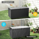 80 Gallon Plus Outdoor Storage Box Waterproof Lockable Resin Deck Box Large, Patio Storage Bin for Pool Accessories Cushion Furniture, Garden Tools, UV-Resistant Outside Delivery Black by CozyNest Decor