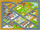 KC Cubs 3x5 Country Farm Construction Car Road Street Rug – Educational Carpet Play Mat for Kids, Toddlers, Nursery, Classroom, Playroom, Baby Daycare by TinyTreasures Baby Boutique