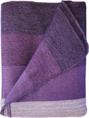 LATITUDE ZERO, Alpaca Wool Throw Blanket | Warm, Ultra-Soft, Breathable, Non-Itchy Blanket-Throw | Hypoallergenic and Beautiful Fabric (Purple) by CozyNest Decor