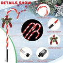 Hiboom Christmas Candy Cane Lights, 10 Pcs 21 Inch Pathway Markers Lights with Stakes, Christmas Driveway Lights End to End Connected for Xmas Holiday Party Walkway Patio Garden Decor (Red and White) by GreenHaven Gardens