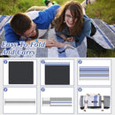 Waterproof Picnic Mat, Outdoor Camping Oversized Field Blanket. Portable Thickened Camping Blanket, Suitable for Beach, Camping, Music Festival, Party, Outdoor Adventure. (Black&Blue&White, 80”x80”) by TinyTreasures Baby Boutique