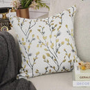 YOUR SMILE Classical Embroidery Jacquard Yellow/Gold Square Decorative Throw Pillow Case Cushion Cover 18x18 inch by CozyNest Decor