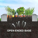 MGNO 2pcs 8x2x1FT Galvanized Raised Garden Bed-Outdoor Planter Box for Vegetables-Metal Garden Bed,Rectangle Planting Box for Herb,Flower by GreenHaven Gardens