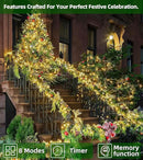 750 LED 246FT Christmas Lights Outdoor, Super Long Waterproof Christmas String Lights with 8 Modes, Christmas Tree Lights with Timer Memory for Fence Garden Xmas Wedding Party Decor Warm White by GreenHaven Gardens