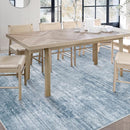 Area Rugs 5x7 Living Room: Washable Rug Modern Abstract Large Rugs Soft Non Slip Neutral Rug Stain Resistant Indoor Carpet for Bedroom Kitchen Dining Room Table Nursery Home Office Rugs(Blue,5'x7') by TinyTreasures Baby Boutique
