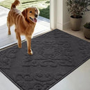 COSY HOMEER-Door-Mat-Non-Slip-Entryway-Rug 24”x36” Absorbent Welcome Mats Washable Dirt Trapper Door Mat Entrance Floor Mats for Front Back Doormats and Wet Shoes,Dark Grey by CozyNest Decor